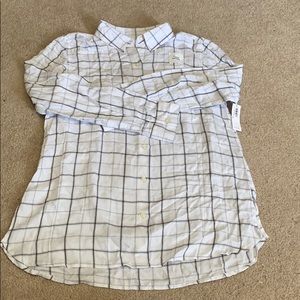 Old Navy tunic length button down. NWT